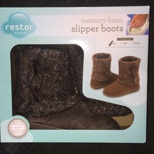 Restor memory foam slipper boots XS 5/6 women